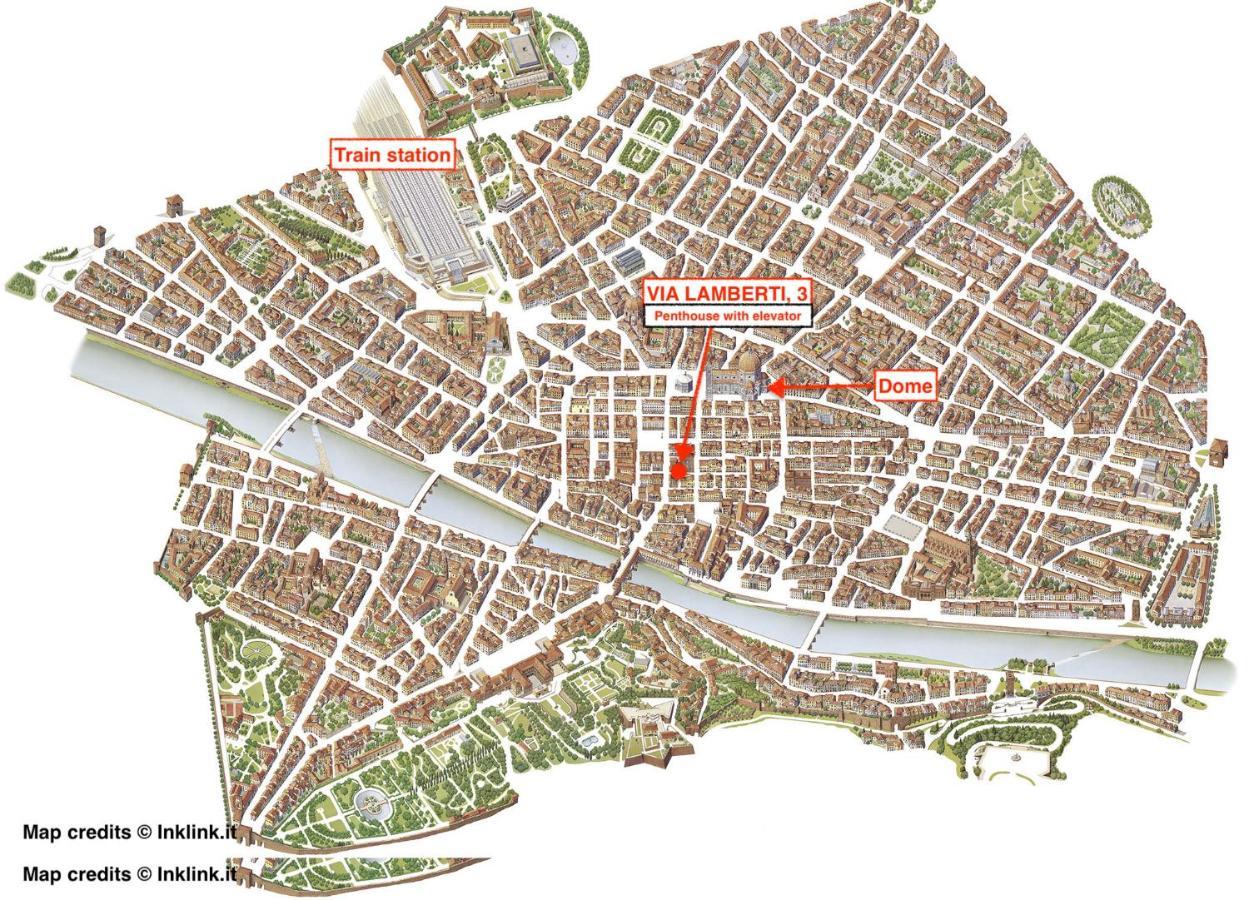 Via Lamberti, 3 - Florence Charming Apartments - Charming And Historic 5Th-Floor Attic Apartment With Elevator In A Building At The Heart Of Vibrant Florence, Just A 2-Minute Walk From All Attractions Εξωτερικό φωτογραφία